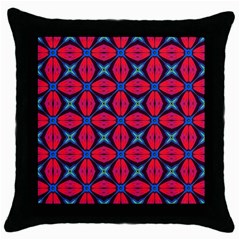 Seamless Wallpaper Digital Pattern Red Blue Throw Pillow Case (black) by Pakrebo