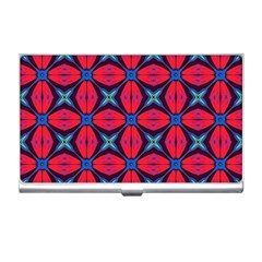 Seamless Wallpaper Digital Pattern Red Blue Business Card Holder by Pakrebo