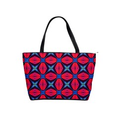 Seamless Wallpaper Digital Pattern Red Blue Classic Shoulder Handbag by Pakrebo