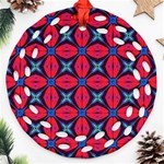 Seamless Wallpaper Digital Pattern Red Blue Round Filigree Ornament (Two Sides) Front