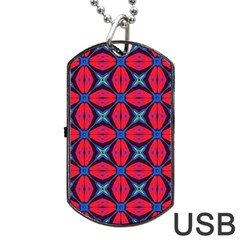 Seamless Wallpaper Digital Pattern Red Blue Dog Tag Usb Flash (one Side) by Pakrebo