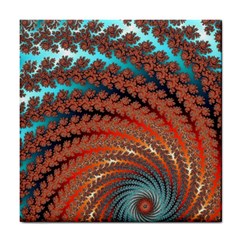 Fractal Spiral Abstract Design Tile Coasters by Pakrebo