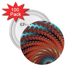 Fractal Spiral Abstract Design 2 25  Buttons (100 Pack)  by Pakrebo