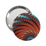 Fractal Spiral Abstract Design 2.25  Handbag Mirrors Front