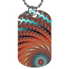 Fractal Spiral Abstract Design Dog Tag (one Side) by Pakrebo