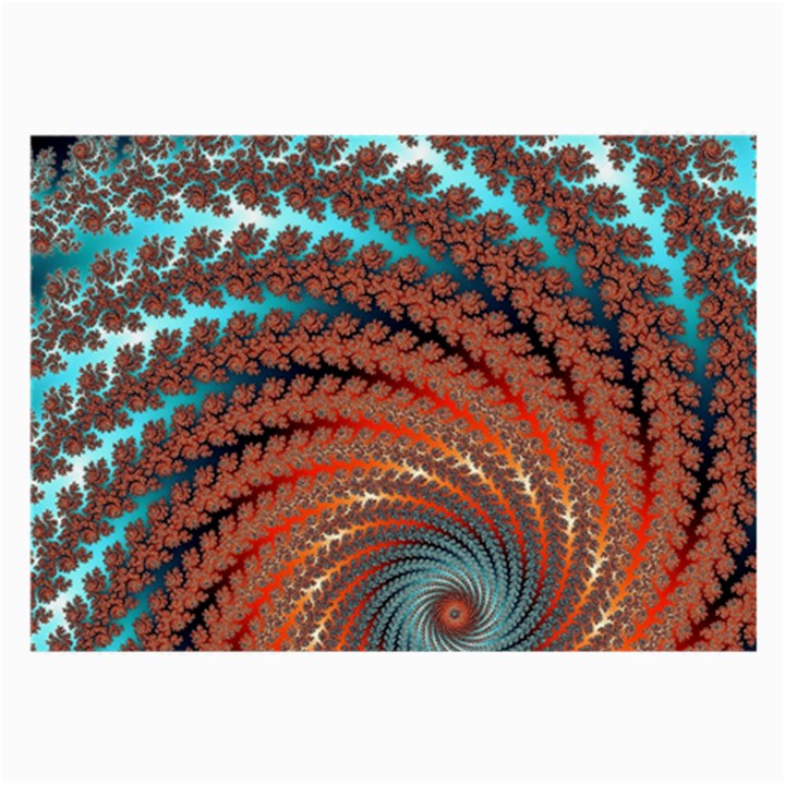 Fractal Spiral Abstract Design Large Glasses Cloth