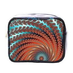 Fractal Spiral Abstract Design Mini Toiletries Bag (one Side) by Pakrebo