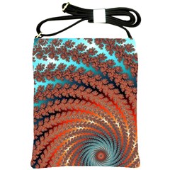 Fractal Spiral Abstract Design Shoulder Sling Bag by Pakrebo