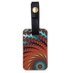 Fractal Spiral Abstract Design Luggage Tag (one Side) by Pakrebo