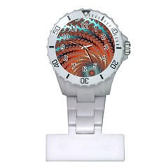 Fractal Spiral Abstract Design Plastic Nurses Watch by Pakrebo