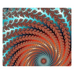 Fractal Spiral Abstract Design Double Sided Flano Blanket (small)  by Pakrebo