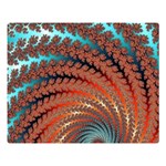 Fractal Spiral Abstract Design Double Sided Flano Blanket (Large)  80 x60  Blanket Front