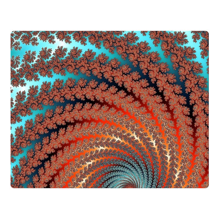 Fractal Spiral Abstract Design Double Sided Flano Blanket (Large) 