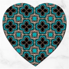 Seamless Wallpaper Pattern Ornament Pattern Jigsaw Puzzle (heart) by Pakrebo