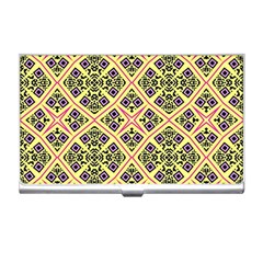 Seamless Wallpaper Geometric Yellow Business Card Holder by Pakrebo