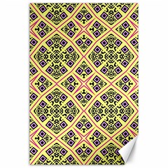 Seamless Wallpaper Geometric Yellow Canvas 24  X 36  by Pakrebo