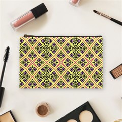 Seamless Wallpaper Geometric Yellow Cosmetic Bag (medium) by Pakrebo