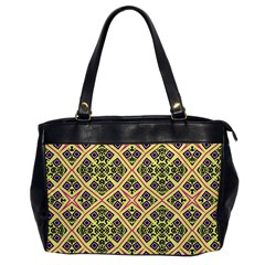 Seamless Wallpaper Geometric Yellow Oversize Office Handbag by Pakrebo