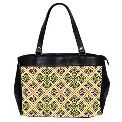 Seamless Wallpaper Geometric Yellow Oversize Office Handbag (2 Sides) by Pakrebo