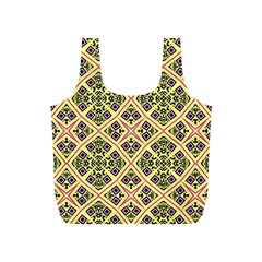 Seamless Wallpaper Geometric Yellow Full Print Recycle Bag (s) by Pakrebo