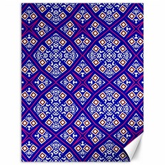 Symmetry Digital Art Pattern Blue Canvas 12  X 16  by Pakrebo