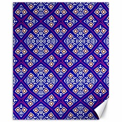 Symmetry Digital Art Pattern Blue Canvas 16  X 20  by Pakrebo