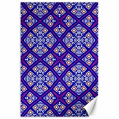 Symmetry Digital Art Pattern Blue Canvas 20  X 30  by Pakrebo