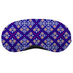 Symmetry Digital Art Pattern Blue Sleeping Mask by Pakrebo