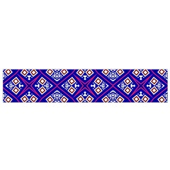 Symmetry Digital Art Pattern Blue Small Flano Scarf by Pakrebo