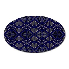 Seamless Pattern Ornament Symmetry Oval Magnet by Pakrebo