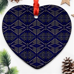 Seamless Pattern Ornament Symmetry Heart Ornament (two Sides) by Pakrebo