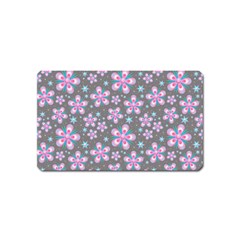 Seamless Pattern Flowers Pink Magnet (name Card) by Pakrebo