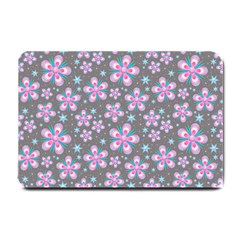 Seamless Pattern Flowers Pink Small Doormat  by Pakrebo