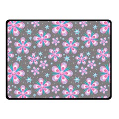 Seamless Pattern Flowers Pink Fleece Blanket (small) by Pakrebo