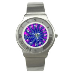 Fractal Abstract Background Digital Stainless Steel Watch by Pakrebo