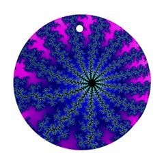 Fractal Abstract Background Digital Round Ornament (two Sides) by Pakrebo