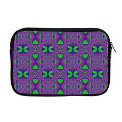 Seamless Wallpaper Pattern Ornament Green Purple Apple Macbook Pro 17  Zipper Case by Pakrebo