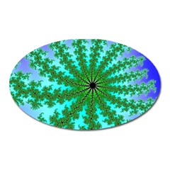 Fractal Abstract Rendering Oval Magnet by Pakrebo