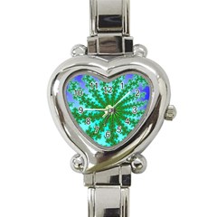 Fractal Abstract Rendering Heart Italian Charm Watch by Pakrebo