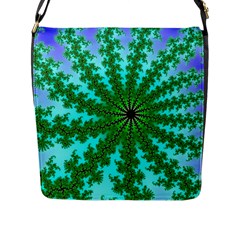 Fractal Abstract Rendering Flap Closure Messenger Bag (l) by Pakrebo