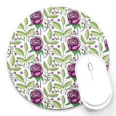 Default Texture Background Floral Round Mousepads by Pakrebo