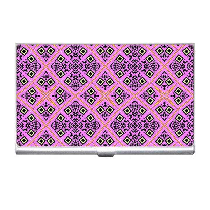 Seamless Wallpaper Geometric Pink Business Card Holder