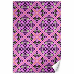 Seamless Wallpaper Geometric Pink Canvas 24  X 36  by Pakrebo