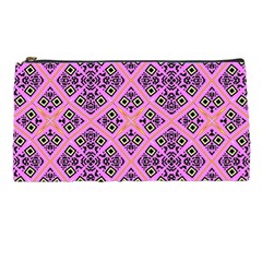 Seamless Wallpaper Geometric Pink Pencil Cases by Pakrebo