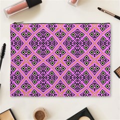 Seamless Wallpaper Geometric Pink Cosmetic Bag (xl) by Pakrebo