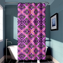 Seamless Wallpaper Geometric Pink Shower Curtain 36  X 72  (stall)  by Pakrebo