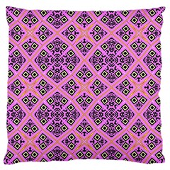 Seamless Wallpaper Geometric Pink Large Flano Cushion Case (one Side) by Pakrebo