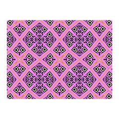 Seamless Wallpaper Geometric Pink Double Sided Flano Blanket (mini)  by Pakrebo