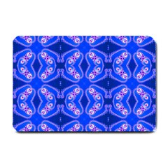 Seamless Fractal Blue Wallpaper Small Doormat  by Pakrebo