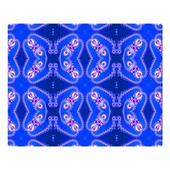 Seamless Fractal Blue Wallpaper Double Sided Flano Blanket (large)  by Pakrebo